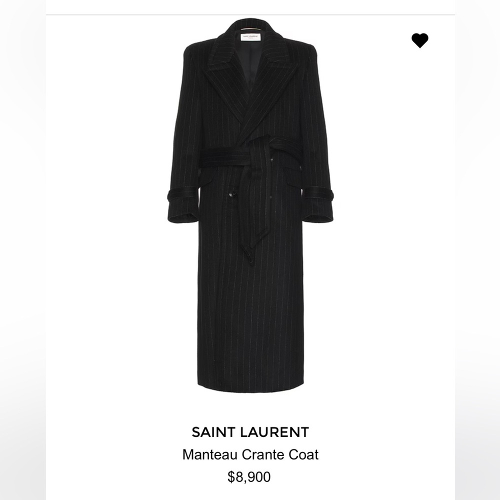 Saint Laurent Black long coat